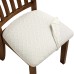 Fuloon Jacquard Stretch Dining Chair Seat Cover with Bands | 2 PCS | Beige