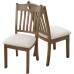 Fuloon Jacquard Stretch Dining Chair Seat Cover with Bands | 6 PCS | Beige