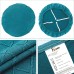 Fuloon Jacquard Stretch Dining Chair Seat Cover with Bands | 4 PCS | peacock blue