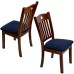 Fuloon Jacquard Stretch Dining Chair Seat Cover with Bands | 6 PCS | Navy blue