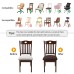 Fuloon Jacquard Stretch Dining Chair Seat Cover with Bands | 2 PCS | Coffee