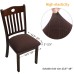 Fuloon Jacquard Stretch Dining Chair Seat Cover with Bands | 4 PCS | Coffee