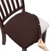 Fuloon Jacquard Stretch Dining Chair Seat Cover with Bands | 2 PCS | Coffee