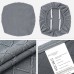 Fuloon Jacquard Stretch Dining Chair Seat Cover with Bands | 6 PCS | Light Gray