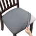 Fuloon Jacquard Stretch Dining Chair Seat Cover with Bands | 2 PCS | Light Gray