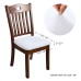 Fuloon Jacquard Stretch Dining Chair Seat Cover with Bands | 4 PCS | White