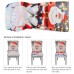 Fuloon  Digital printed elastic chair cover | 4PCS |  gray santa