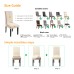 Fuloon Waterproof Jacquard Stretch Box Cushion Dining Chair Cover | 2 PCS | Beige