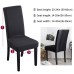 Fuloon Waterproof Jacquard Stretch Box Cushion Dining Chair Cover | 4 PCS | Black