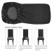 Fuloon Waterproof Jacquard Stretch Box Cushion Dining Chair Cover | 4 PCS | Black