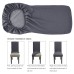 Fuloon Waterproof Jacquard Stretch Box Cushion Dining Chair Cover | 4 PCS | Dark Gray
