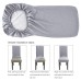 Fuloon Waterproof Jacquard Stretch Box Cushion Dining Chair Cover | 4 PCS | Light Gray