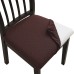Fuloon Waterproof Jacquard Stretch Dining Chair Seat Cover | 6 PCS | Coffee