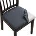Fuloon Waterproof Jacquard Stretch Dining Chair Seat Cover | 4 PCS | Dark Gray