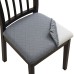 Fuloon Waterproof Jacquard Stretch Dining Chair Seat Cover | 6 PCS | Light Gray