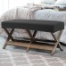 Fuloon Stretch Diamond Textured Box Cushion Bench Slipcover | Machine Washable | Black