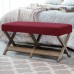 Fuloon Stretch Diamond Textured Box Cushion Bench Slipcover | Machine Washable | Burgundy