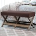 Fuloon Stretch Diamond Textured Box Cushion Bench Slipcover | Machine Washable | Coffee