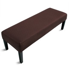 Fuloon Stretch Diamond Textured Box Cushion Bench Slipcover | Machine Washable | Coffee