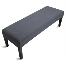 Fuloon Stretch Diamond Textured Box Cushion Bench Slipcover | Machine Washable | Dark Gray