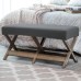 Fuloon Stretch Diamond Textured Box Cushion Bench Slipcover | Machine Washable | Dark Gray