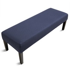 Fuloon Stretch Diamond Textured Box Cushion Bench Slipcover | Machine Washable | Navy Blue