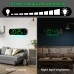 Fuloon Digital Wall Clock Large Display LED Digital Clock with Remote Control | Green