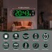 Fuloon Digital Wall Clock Large Display LED Digital Clock with Remote Control | Green