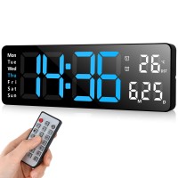 Fuloon 13-inch LED timer wall clock ice blue light