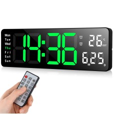 Fuloon 13-inch LED timer wall clock green light