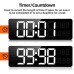 Fuloon 16-inch LED timer wall clock orange light