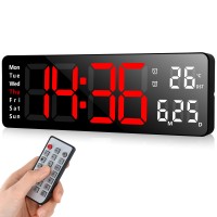 Fuloon 13-inch LED timer wall clock red light