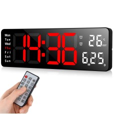 Fuloon 13-inch LED timer wall clock red light