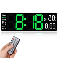 Fuloon 13-inch LED timer wall clock green light and white shell