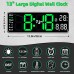 Fuloon 13-inch LED timer wall clock green light and white shell