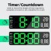 Fuloon 13-inch LED timer wall clock green light and white shell