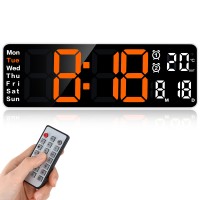 Fuloon 13-inch LED timer wall clock white shell red light