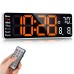 Fuloon 13-inch LED timer wall clock white shell red light