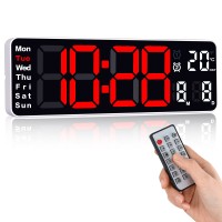Fuloon 13-inch LED timer wall clock white shell orange lamp