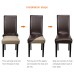Fuloon Chair Cover PU leather | 4 PCS | Brown