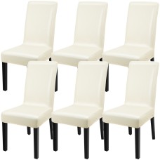 Fuloon Chair Cover PU leather | 6 PCS | Beige