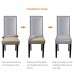 Fuloon Chair Cover PU leather | 4 PCS | Grey