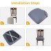 Fuloon chair cover cover regular style PU leather | 4 PCS | Grey