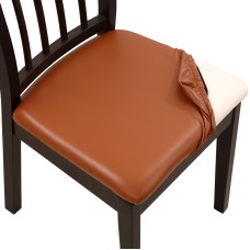 Fuloon chair cover cover regular style PU leather | 4 PCS | Light Brown