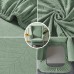 Fuloon Stretch Wingback Chair Sofa Slipcover  jacquard leaves | Matcha green