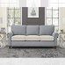 Fuloon seat sofa cushion cover T-shaped polar fleece waterproof coating | 3PCS | Beige