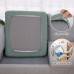 Fuloon seat sofa cushion cover T-shaped polar fleece waterproof coating | 1PCS | Matcha green