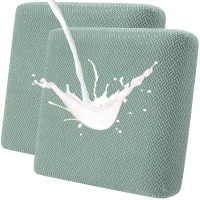 Fuloon seat sofa cushion cover T-shaped polar fleece waterproof coating | 2PCS | Matcha green