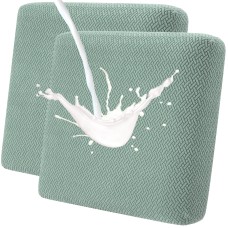 Fuloon seat sofa cushion cover T-shaped polar fleece waterproof coating | 2PCS | Matcha green