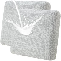 Fuloon seat sofa cushion cover T-shaped polar fleece waterproof coating | 2PCS | Light Gray